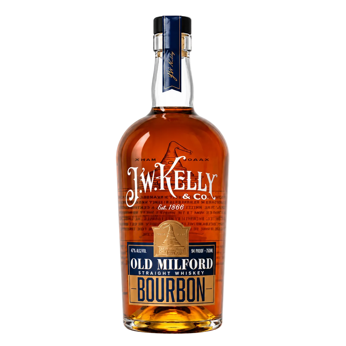 J.W. Kelly & Co. Old Milford Bourbon Straight Whiskey