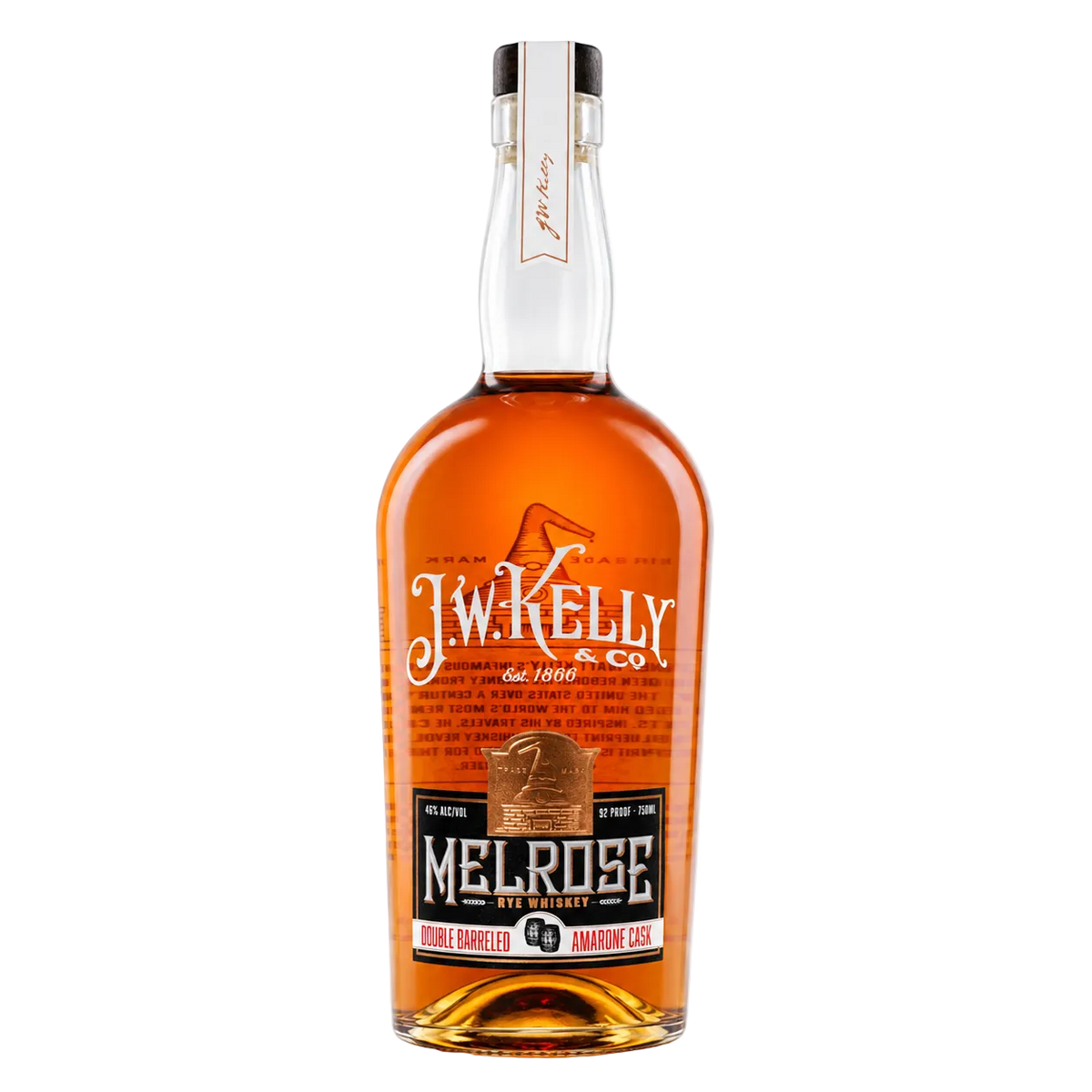J.W. Kelly & Co. Melrose Double Barrel Bourbon Whiskey